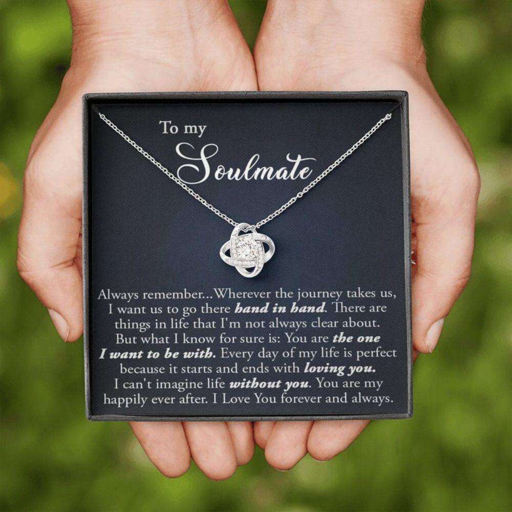 Wife Necklace, Soulmate Jewelry, Long Distance Relationship Gift For Her, Romantic Soulmate Necklace, Unique Gift For Girlfriend For Karwa Chauth Rakva