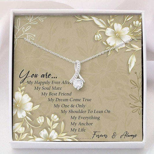 Wife Necklace, Soulmate Necklace “ You Are My Soulmate Necklace “ Alluring Beauty Necklace With Gift Box For Karwa Chauth Rakva