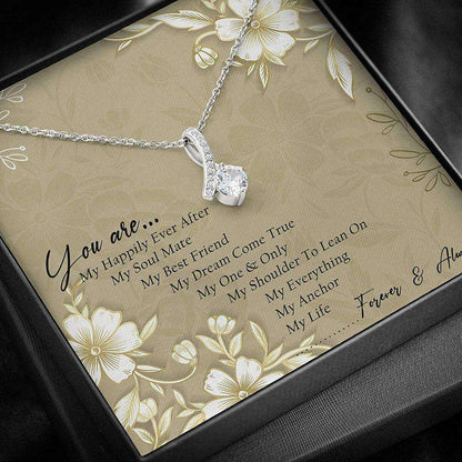 Wife Necklace, Soulmate Necklace “ You Are My Soulmate Necklace “ Alluring Beauty Necklace With Gift Box For Karwa Chauth Rakva