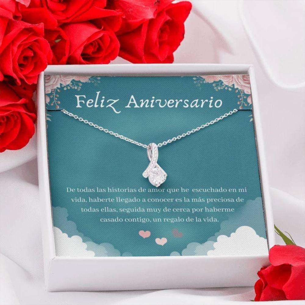 Wife Necklace, Spanish Anniversary Necklace Gift “ Collar Para Esposas “ Latina Wife Gift “ Sweet Anniversary “ Regalo Para Esposa For Karwa Chauth Rakva