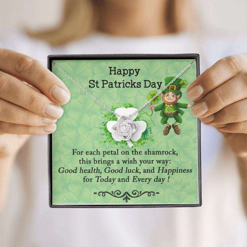 Wife Necklace, St Patricks Day Gifts Necklace, St Pattys Day Irish, Lucky Gift For Wife “ Daughter- Mom For Karwa Chauth Rakva