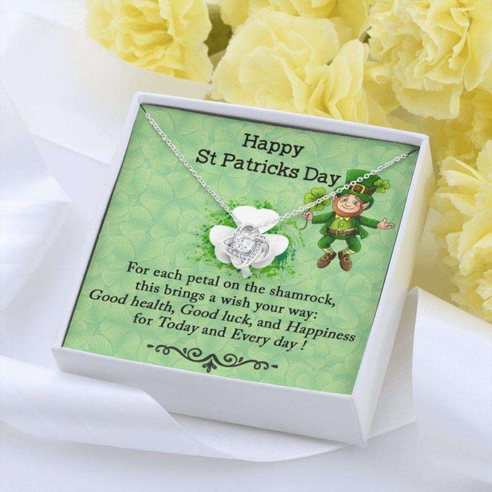 Wife Necklace, St Patricks Day Gifts Necklace, St Pattys Day Irish, Lucky Gift For Wife “ Daughter- Mom For Karwa Chauth Rakva