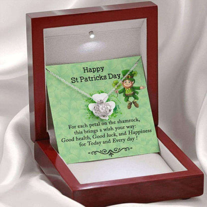 Wife Necklace, St Patricks Day Gifts Necklace, St Pattys Day Irish, Lucky Gift For Wife “ Daughter- Mom For Karwa Chauth Rakva