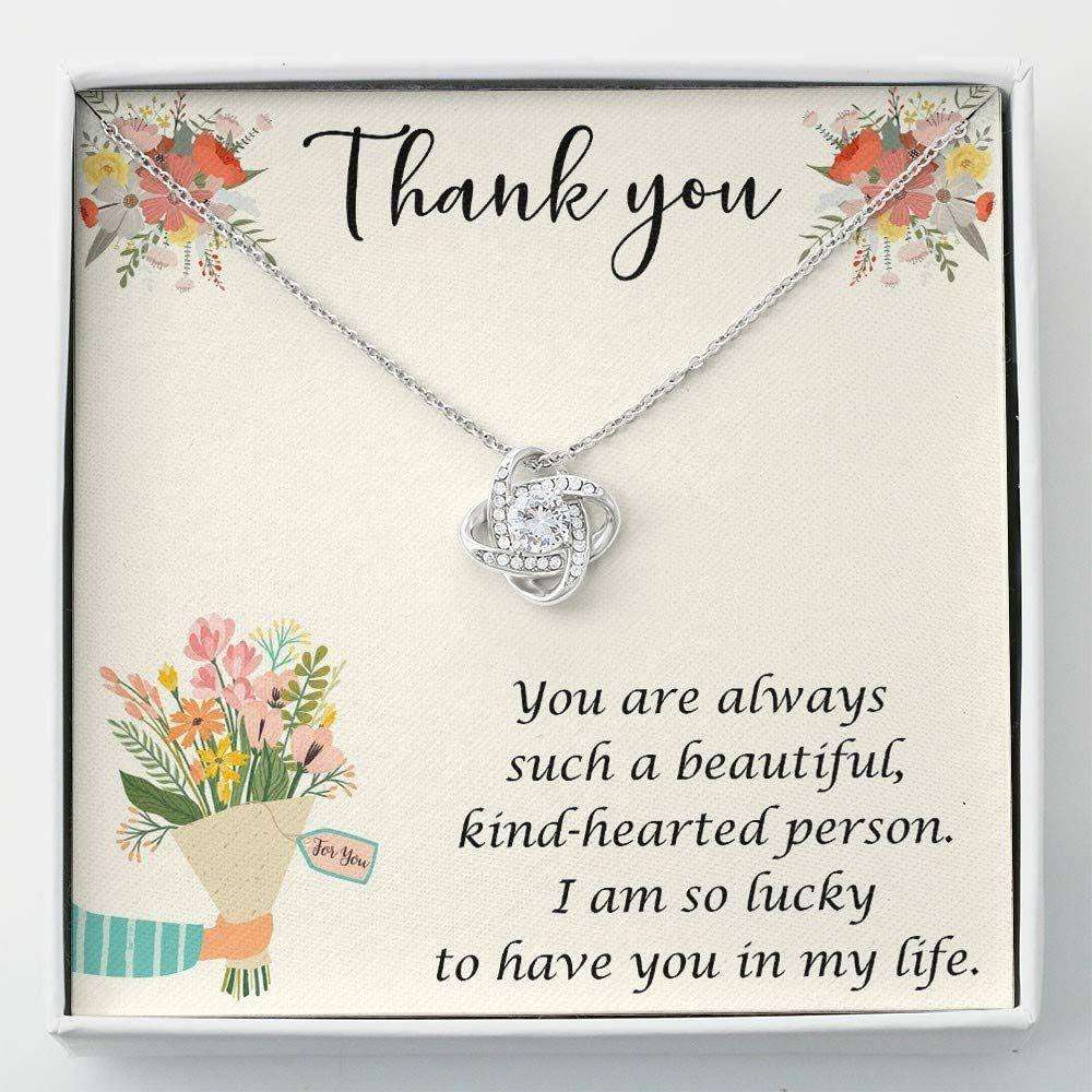 Wife Necklace, Thank You To Loved Ones “ Thank You Necklace “ Love Knots For Karwa Chauth Rakva