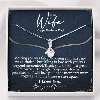 Wife Necklace, Thoughtful Wife Mothers Day Necklace For Wife, Mothers Day From Husband, Gift For Wife For Karwa Chauth Rakva