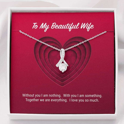 Wife Necklace, To My Beautiful Wife Alluring Beauty Necklace For Karwa Chauth Rakva