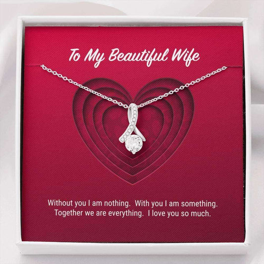 Wife Necklace, To My Beautiful Wife Alluring Beauty Necklace For Karwa Chauth Rakva