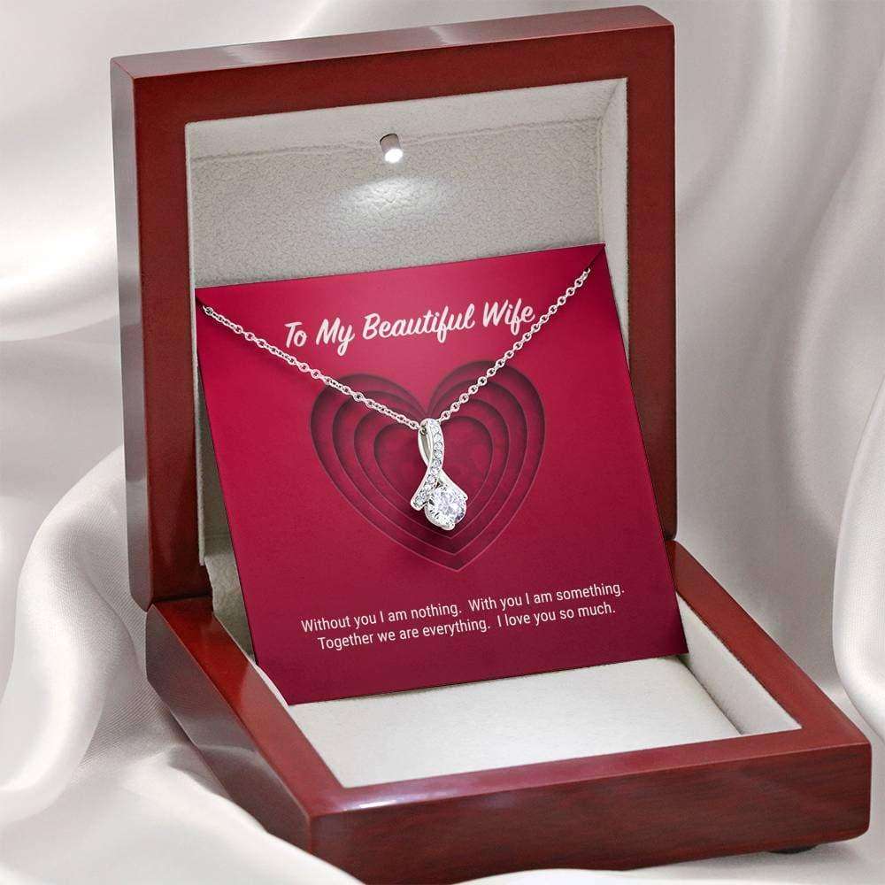 Wife Necklace, To My Beautiful Wife Alluring Beauty Necklace For Karwa Chauth Rakva