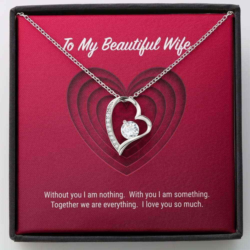 Wife Necklace, To My Beautiful Wife Forever Love Necklace For Karwa Chauth Rakva