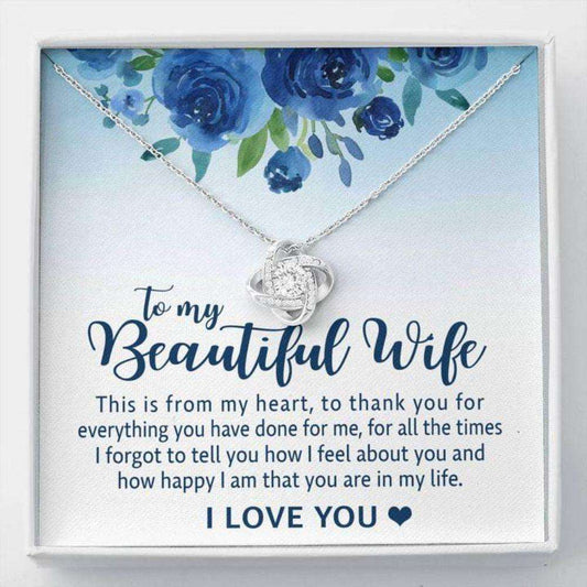 Wife Necklace, To My Beautiful Wife Gifts From Husband Alluring Necklace For Karwa Chauth Rakva