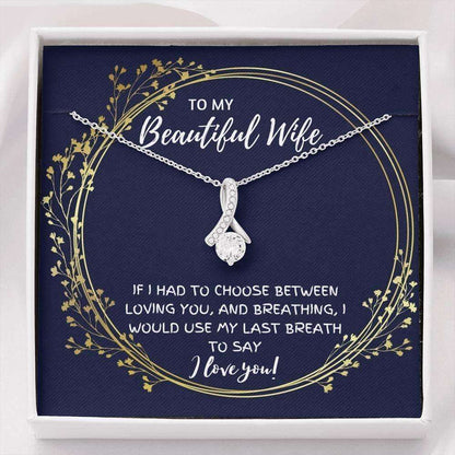 Wife Necklace, To My Beautiful Wife Necklace Gift For Wife For Karwa Chauth Rakva