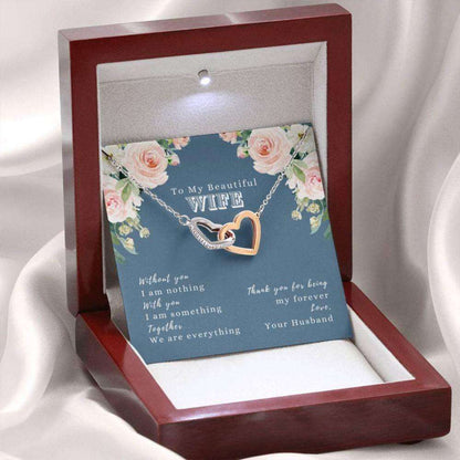 Wife Necklace, To My Beautiful Wife, Wife Gift, Birthday Anniversary Necklace Gifts For Wife For Karwa Chauth Rakva