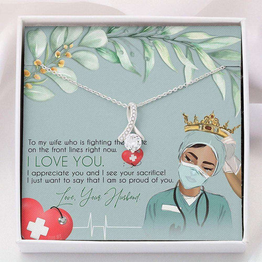 Wife Necklace, To My Doctor Wife “ Doctor Wife Necklace “ Alluring Beauty Necklace With Gift Box For Karwa Chauth Rakva