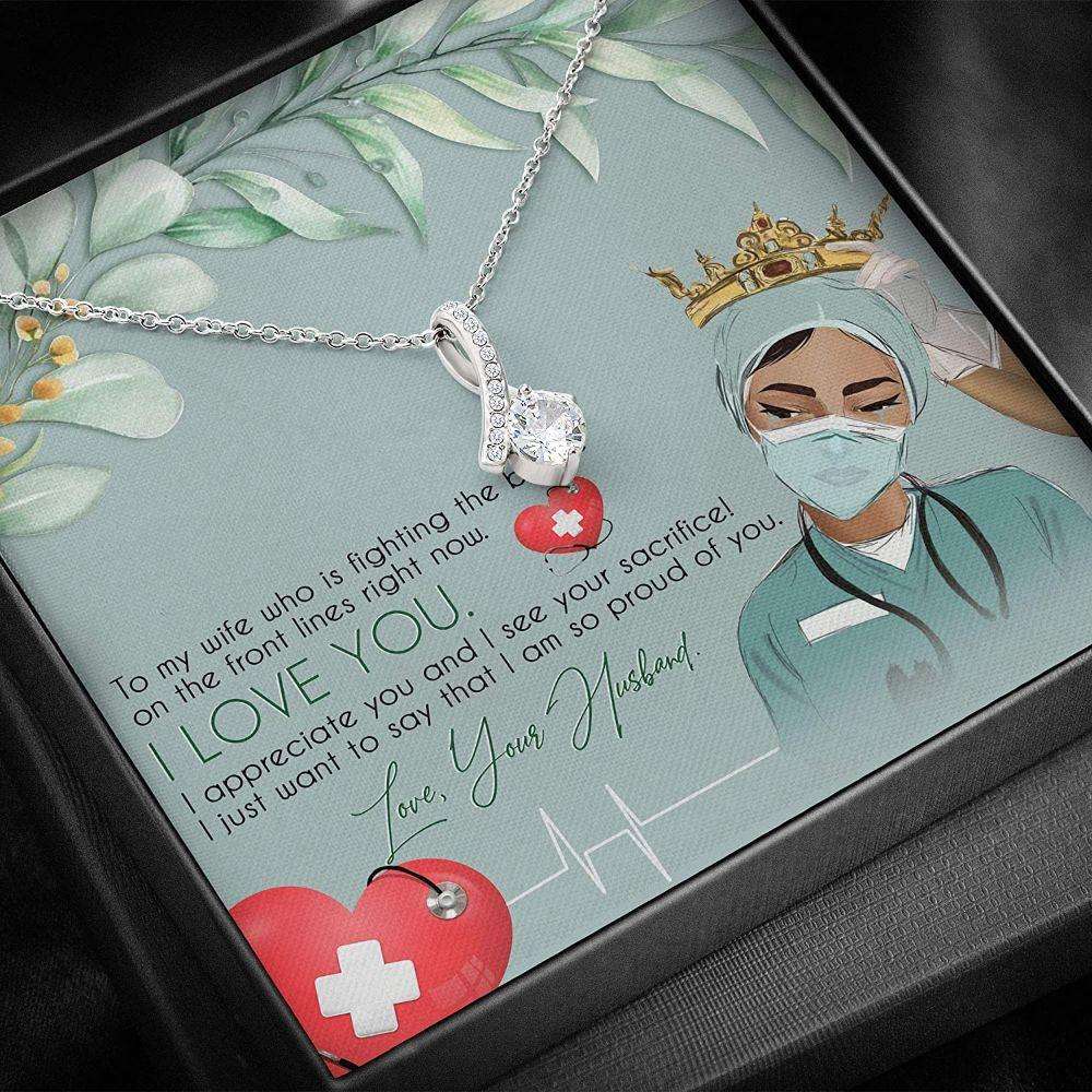 Wife Necklace, To My Doctor Wife “ Doctor Wife Necklace “ Alluring Beauty Necklace With Gift Box For Karwa Chauth Rakva