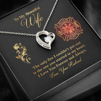 Wife Necklace, To My Firefighter Wife Necklace “ Gift For Firefighter Wife “ Thoughtful Gift For Fire Wife For Karwa Chauth Rakva