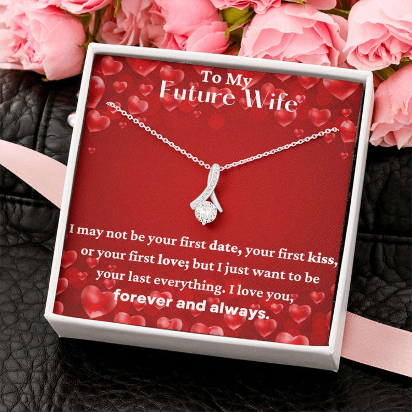 Wife Necklace, To My Future Wife Alluring Beauty Valentines Day Necklace Gift For Karwa Chauth Rakva