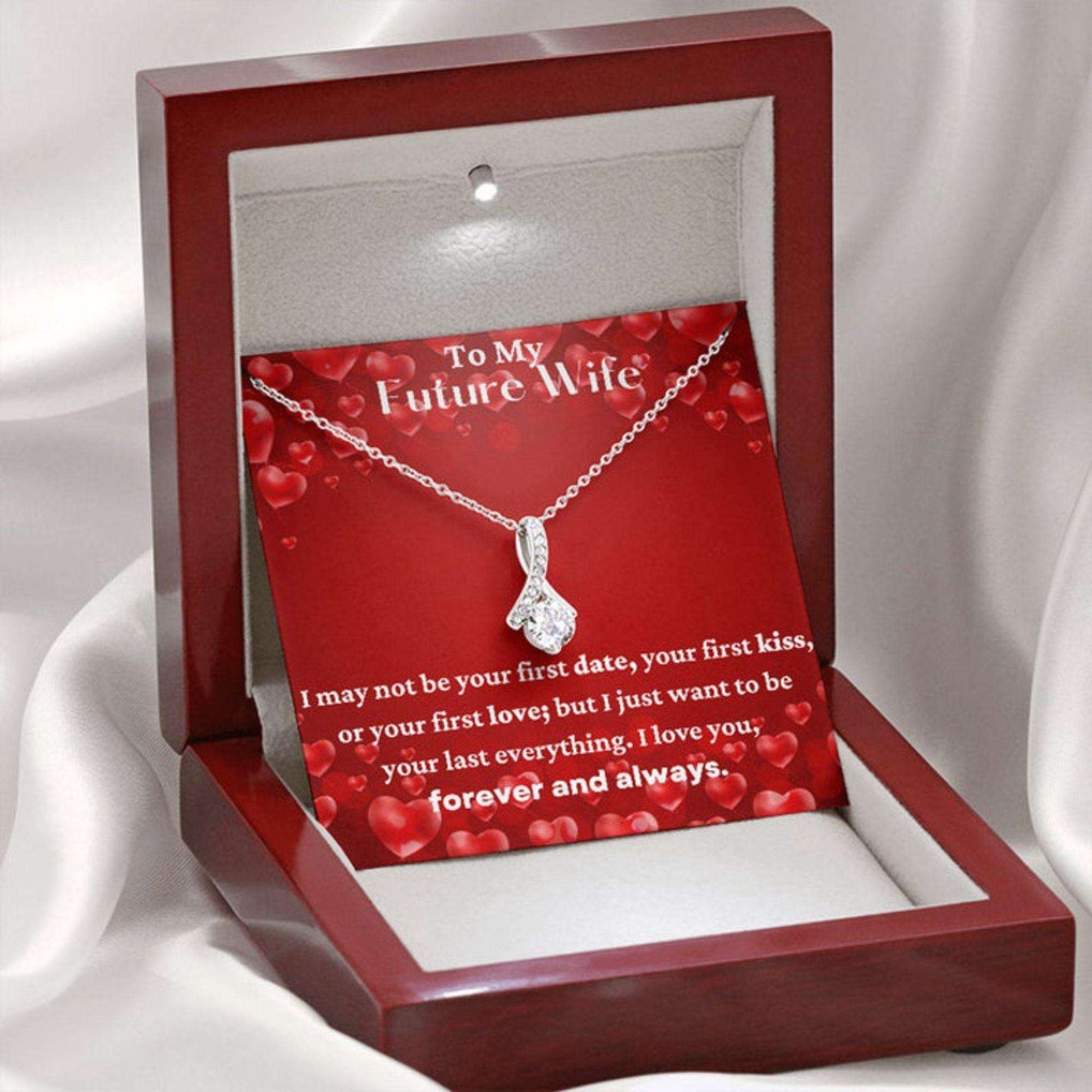 Wife Necklace, To My Future Wife Alluring Beauty Valentines Day Necklace Gift For Karwa Chauth Rakva