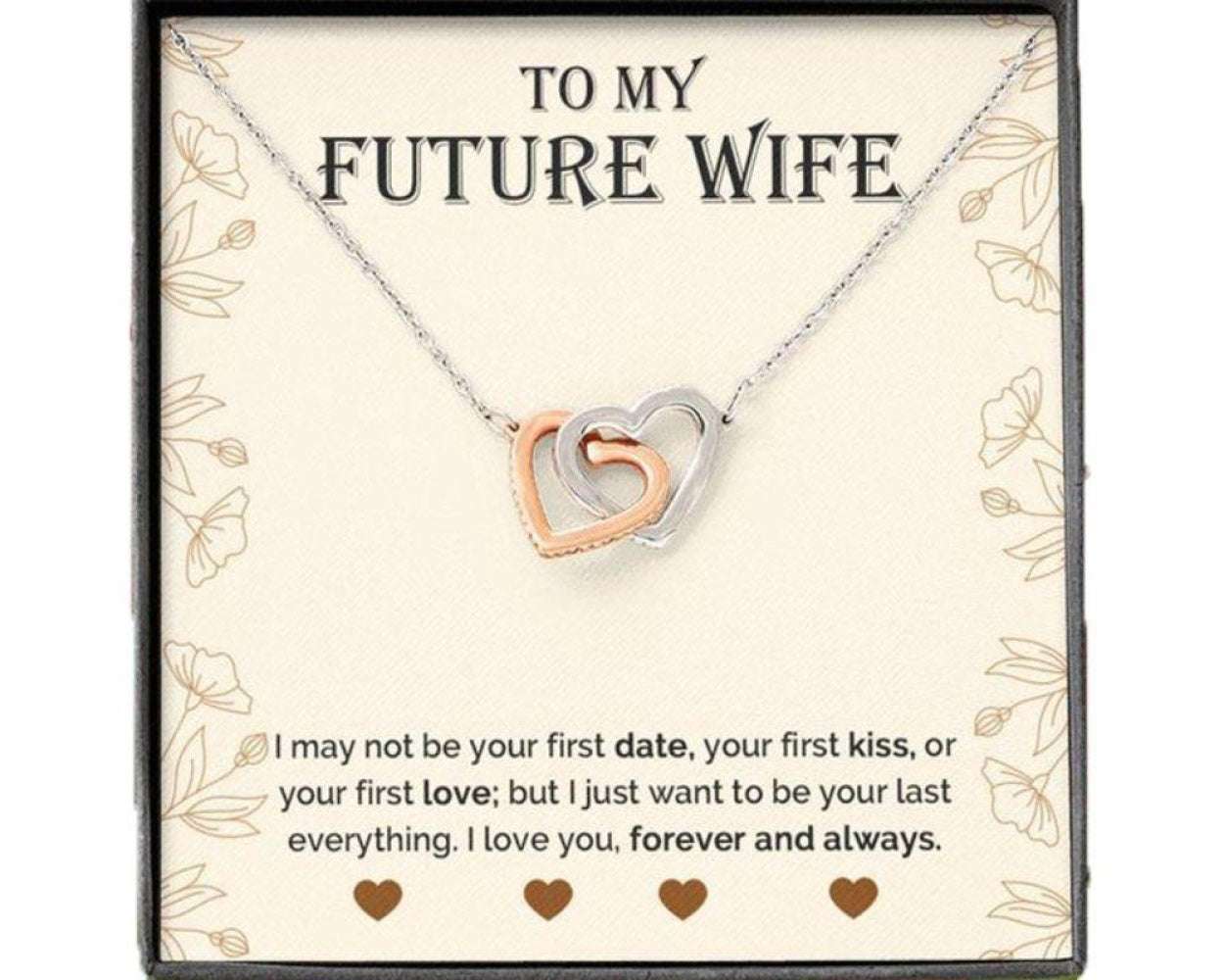 Wife Necklace, To My Future Wife Necklace, Engagement, Sentimental Gift For Bride From Groom For Karwa Chauth Rakva