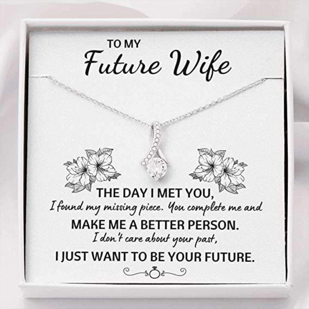 Wife Necklace, To My Future Wife Œyour Future” Necklace Gift . Fiance Or Girlfriend Gift Necklace For Karwa Chauth Rakva