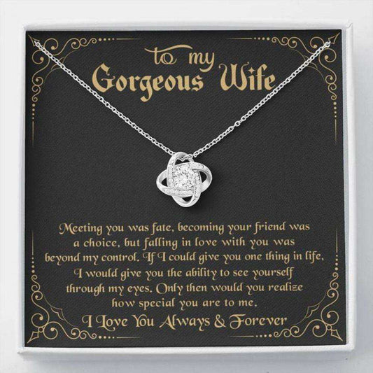 Wife Necklace, To My Gorgeous Wife Necklace “ How Special You Are To Me 3 For Karwa Chauth Rakva