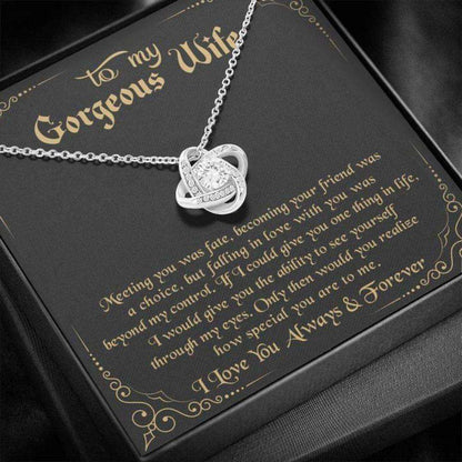 Wife Necklace, To My Gorgeous Wife Necklace “ How Special You Are To Me 3 For Karwa Chauth Rakva