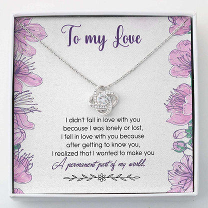 Wife Necklace, To My Love Gift Necklace “ Gifts For Her “ Love Knots For Karwa Chauth Rakva