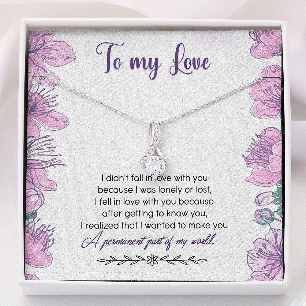 Wife Necklace, To My Love “ Love Necklace “ Gifts For Her “ Alluring Beauty Necklace With Gift Box For Birthday Christmas For Karwa Chauth Rakva