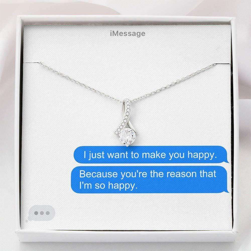 Wife Necklace, To My Love Necklace “ Message Card Necklace “ Alluring Beauty Necklace With Gift Box For Birthday Christmas For Karwa Chauth Rakva