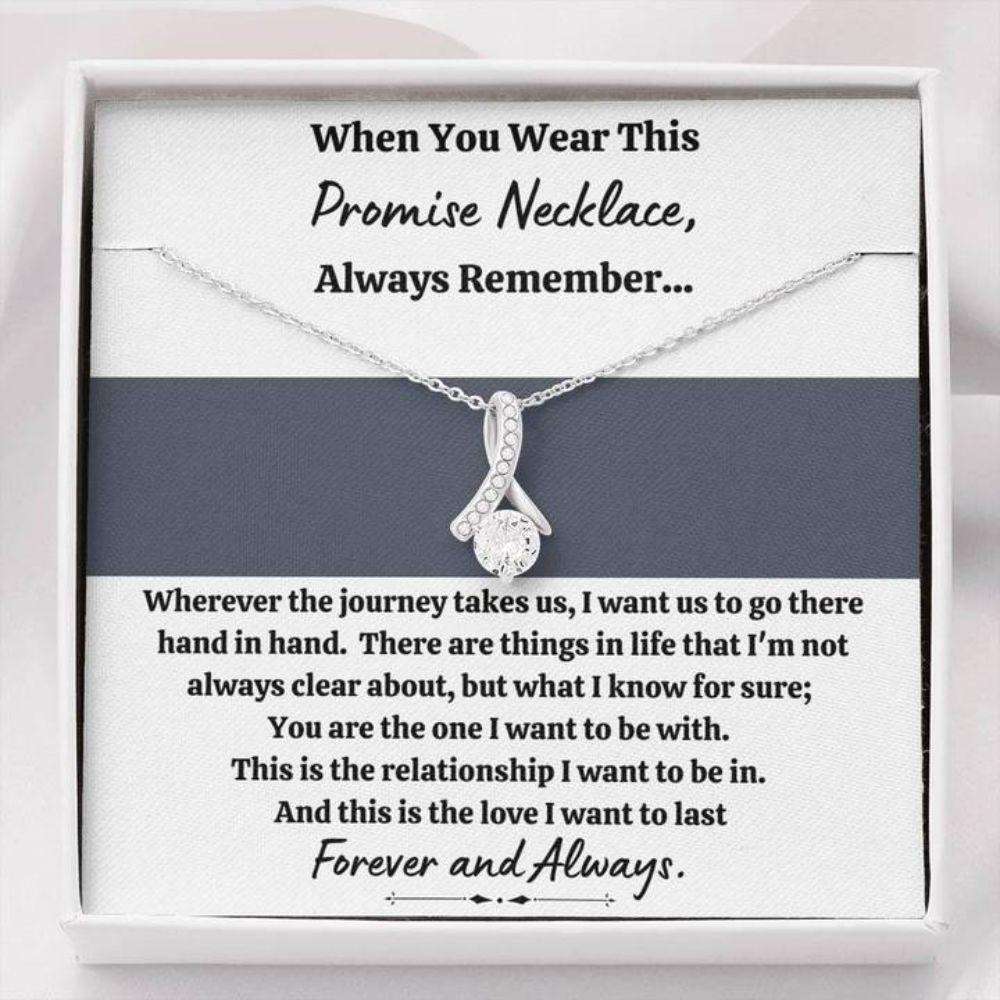 Wife Necklace, To My Love Promise Necklace “ Grey Alluring Beauty Necklace Gift For Karwa Chauth Rakva