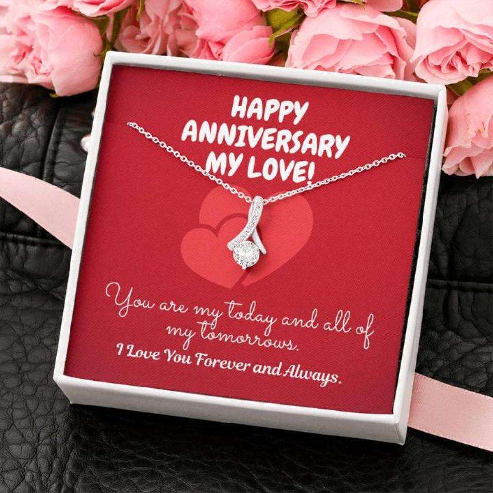 Wife Necklace, To My Love Tomorrow Alluring Beauty Necklace Anniversary Gift For Karwa Chauth Rakva