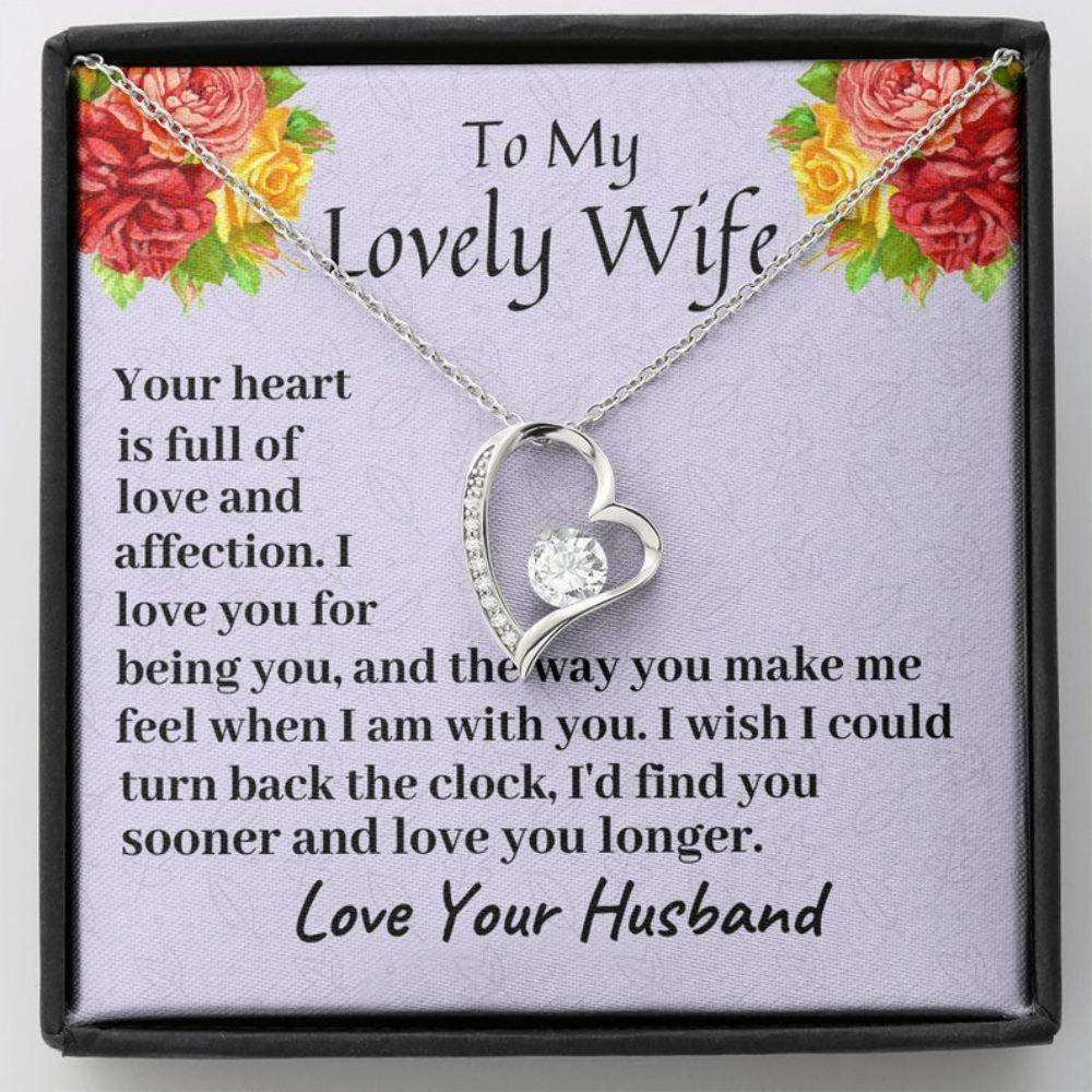 Wife Necklace, To My Lovely Wife I Love You For Being You, Anniversary Necklace Gift, Birthday Gift, Necklace For Wife For Karwa Chauth Rakva