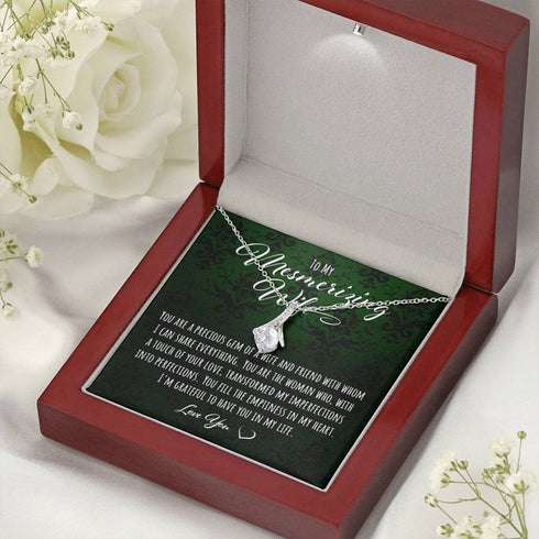 Wife Necklace, To My Mesmerizing Wife Necklace From Husband “ Alluring Beauty Necklace For Karwa Chauth Rakva