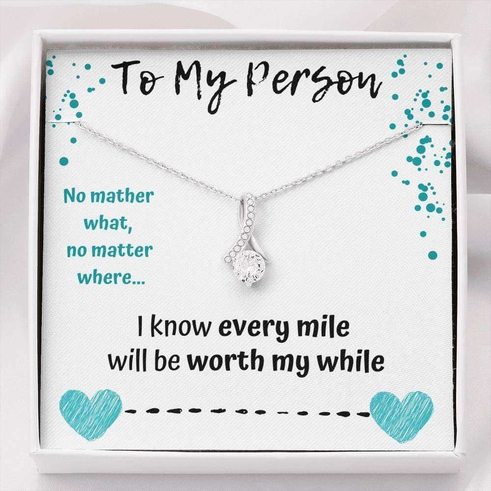 Wife Necklace, To My Person Worth My While Necklace. Gift For Wife Girlfriend Babe For Karwa Chauth Rakva