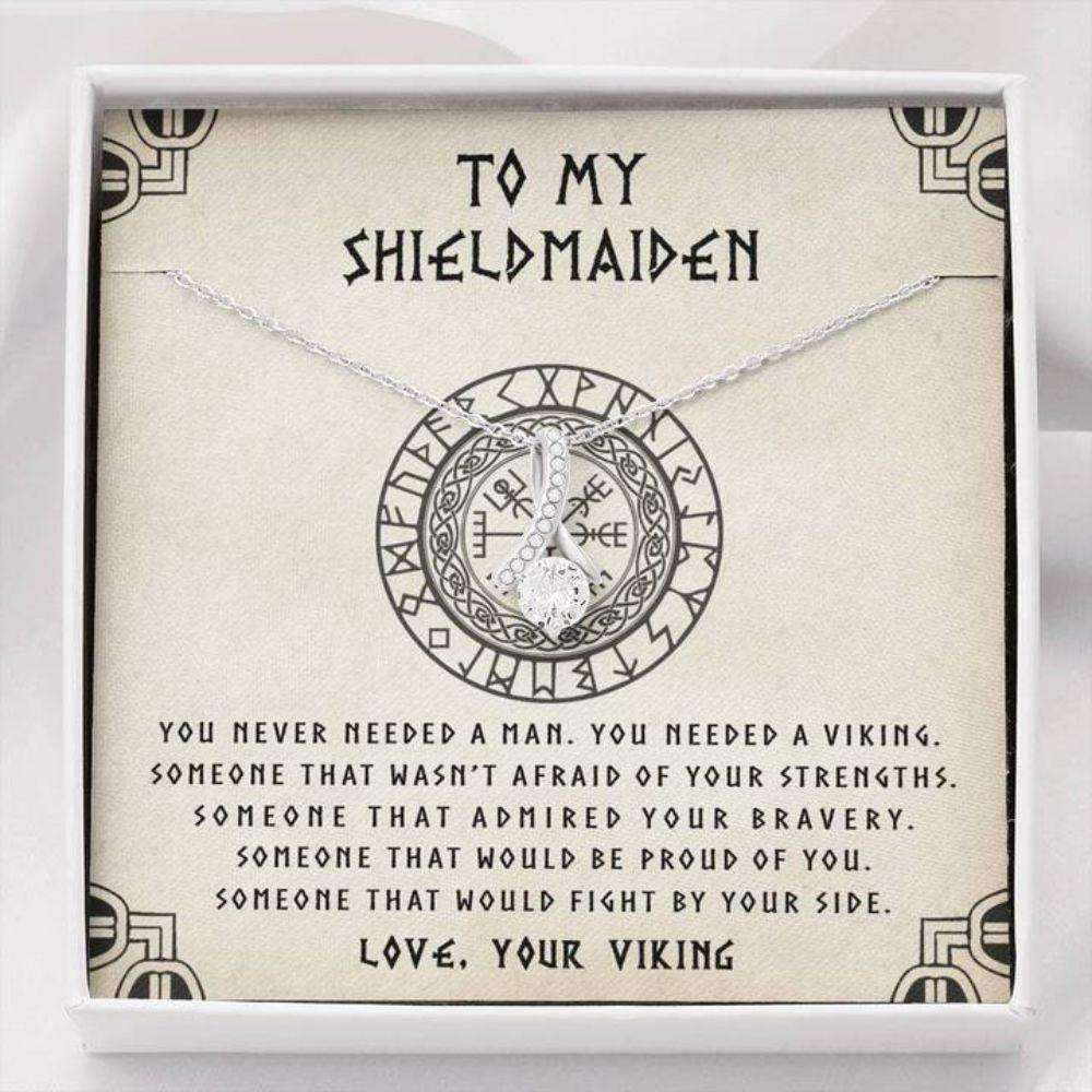 Wife Necklace, To My Shieldmaiden Necklace Gift “ You Needed A Viking For Karwa Chauth Rakva