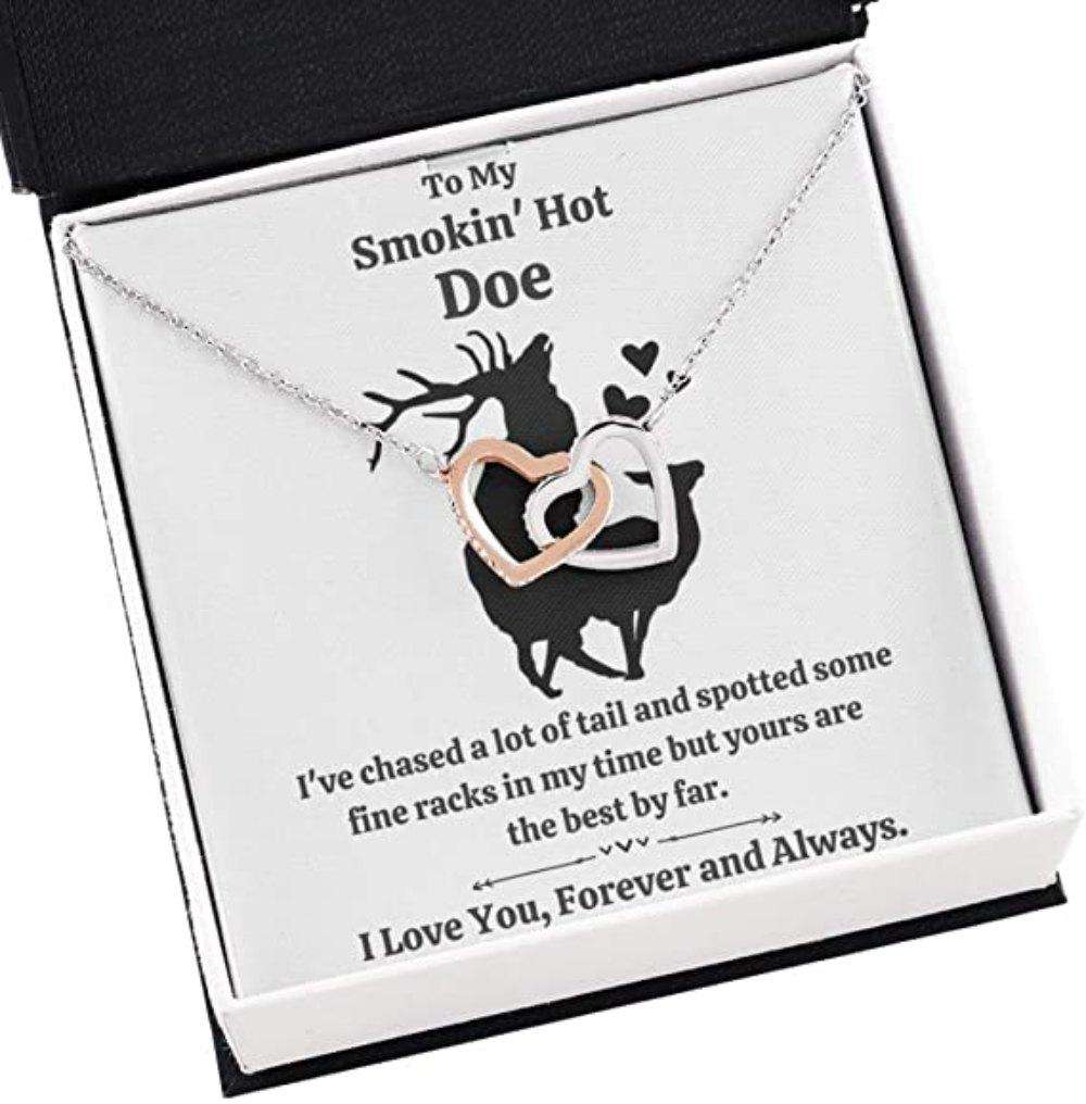 Wife Necklace, To My Smokin’ Hot Doe Œtail” Necklace. Gift For Fiance, Girlfriend, Future Wife For Karwa Chauth Rakva