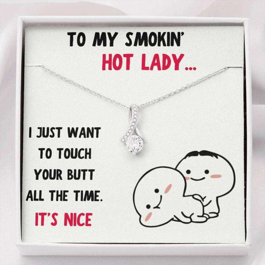 Wife Necklace, To My Smokin Hot Lady Butt Necklace “ Nice Necklace Gift For Karwa Chauth Rakva