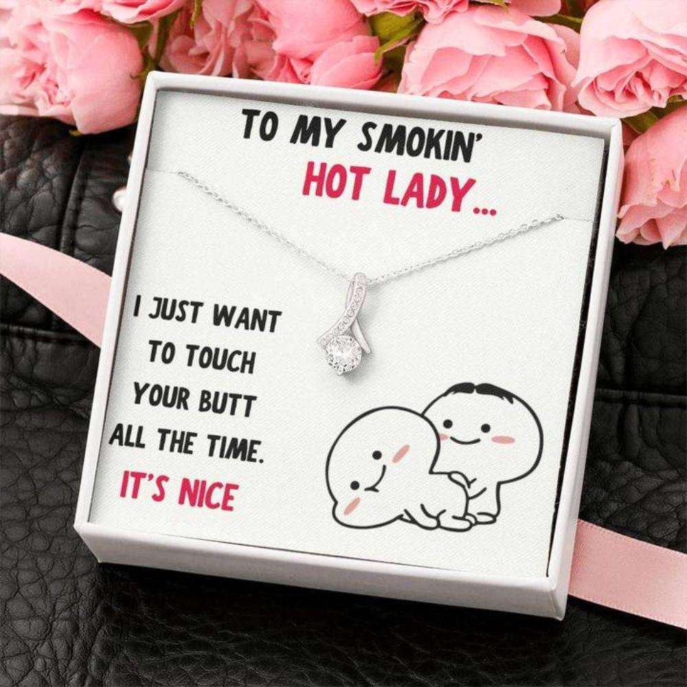 Wife Necklace, To My Smokin Hot Lady Butt Necklace “ Nice Necklace Gift For Karwa Chauth Rakva