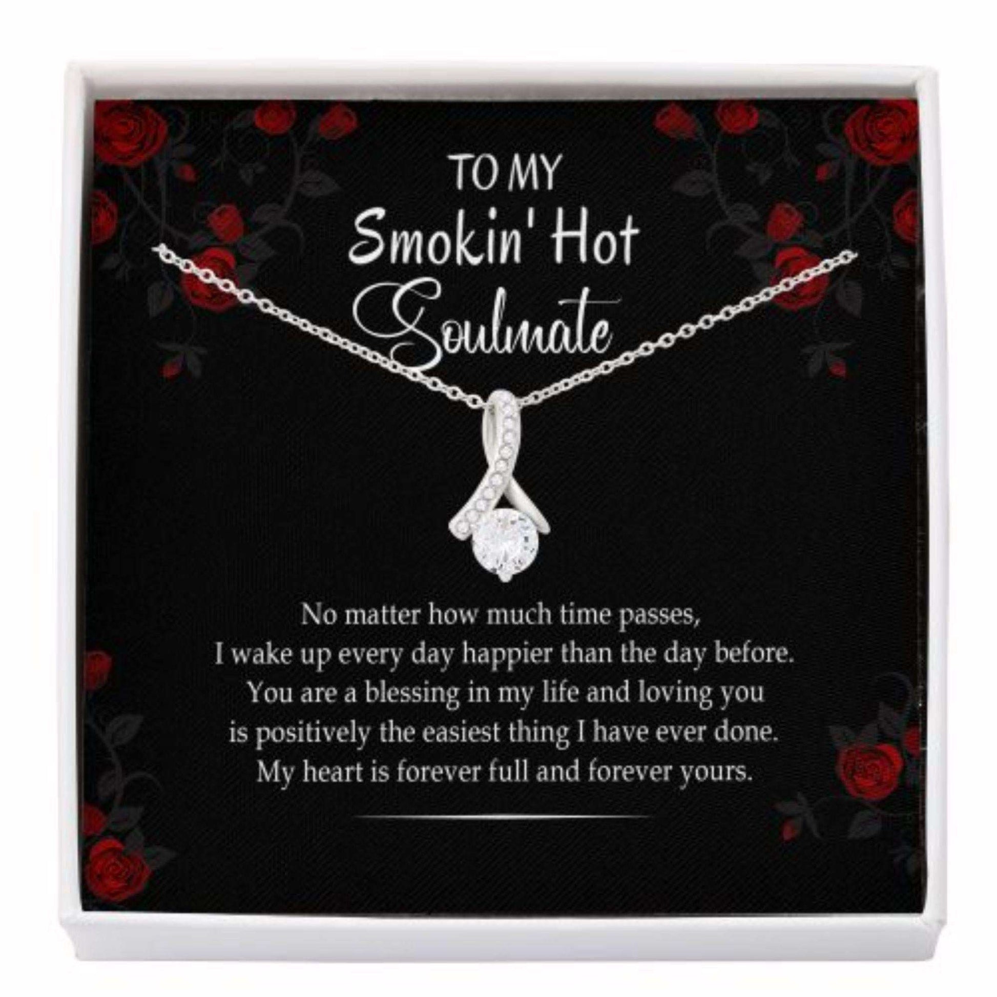 Wife Necklace, To My Smokin’ Hot Soulmate Necklace, Gift For Soulmate Wife Girlfriend Valentines Day, Alluring Beauty For Karwa Chauth Rakva