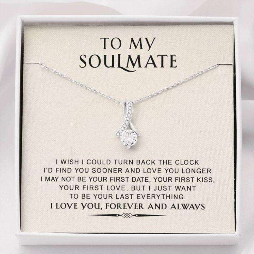 Wife Necklace, To My Soulmate Necklace Gift “ Valentine Gift For Wife Future Wife Girlfriend Gifts For Friend Rakva