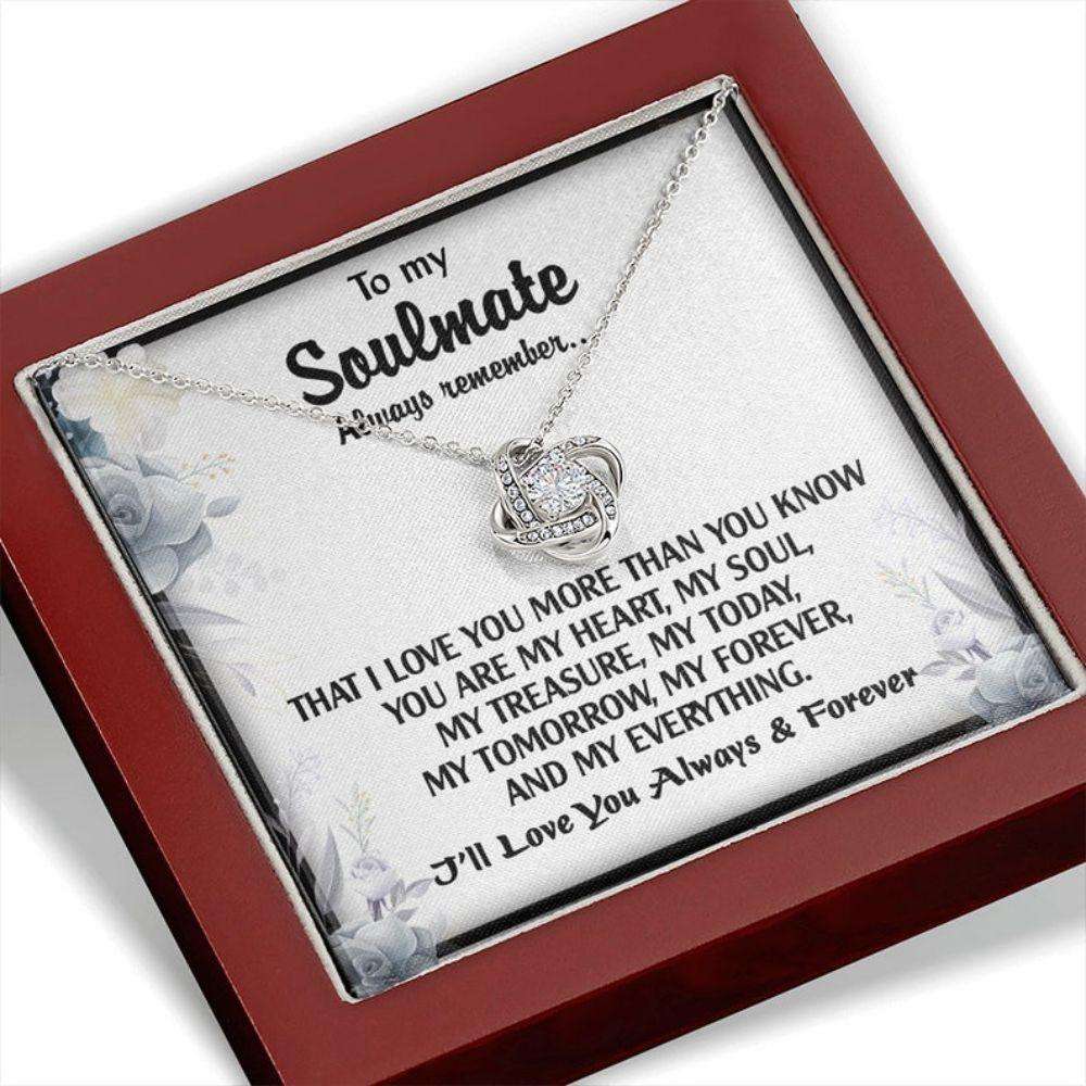 Wife Necklace, To My Soulmate Necklace, Meaningful Gift For Her, Long Distance Relationship Gift, Romantic Gift For Her, Soulmate Gift For Karwa Chauth Rakva