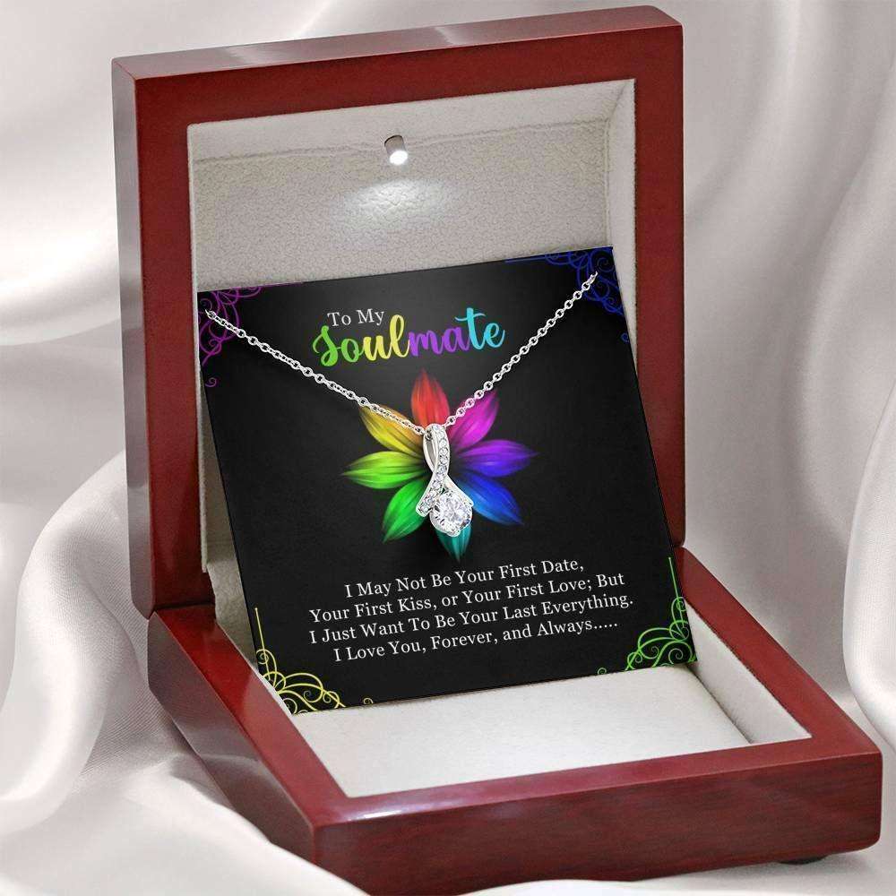 Wife Necklace, To My Soulmate Necklace, Pendant Necklace Gift For Wife “ Girlfriend, From Husband For Karwa Chauth Rakva