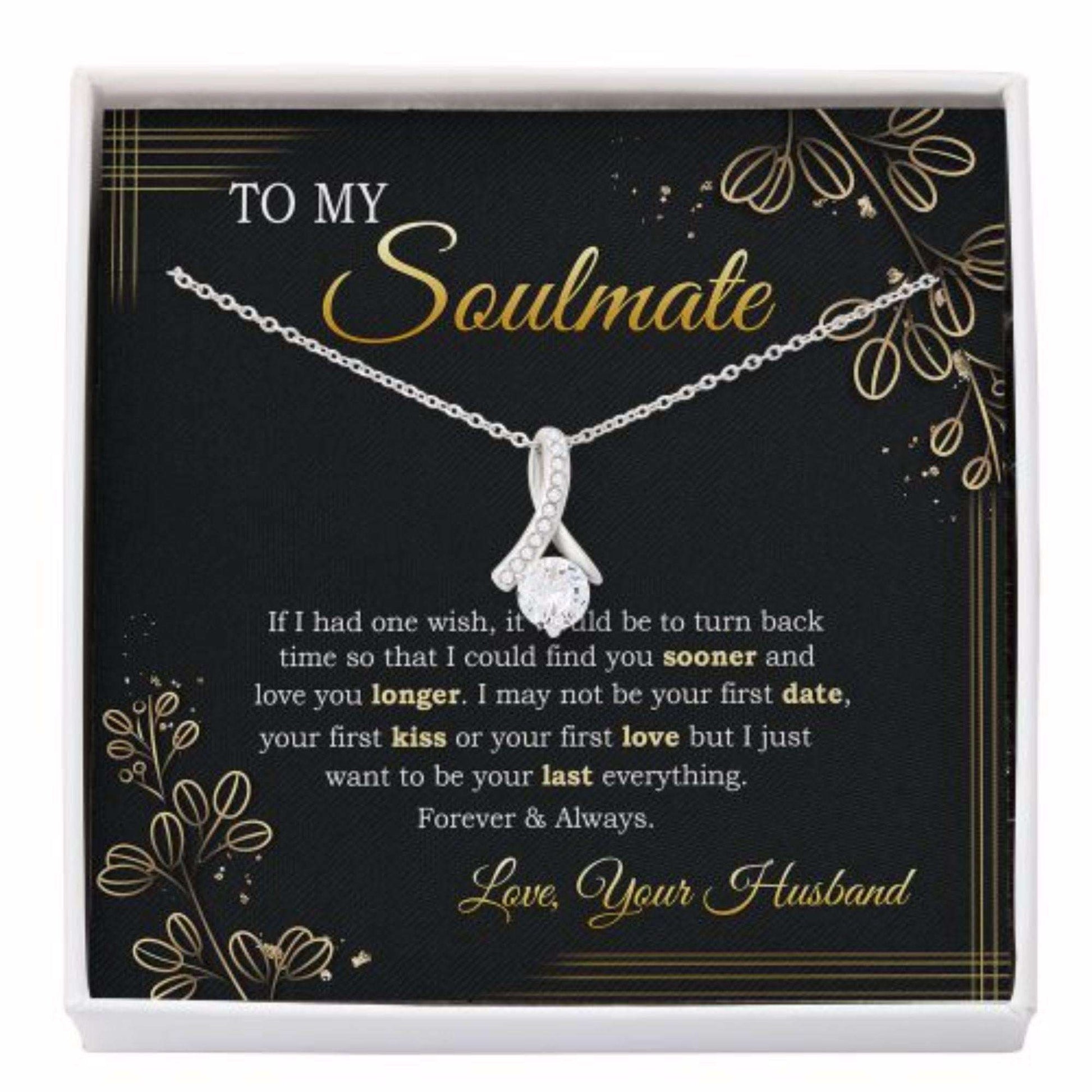 Wife Necklace, To My Soulmate Necklace, Soulmate Gift, Gift For Wife From Husband For Karwa Chauth Rakva