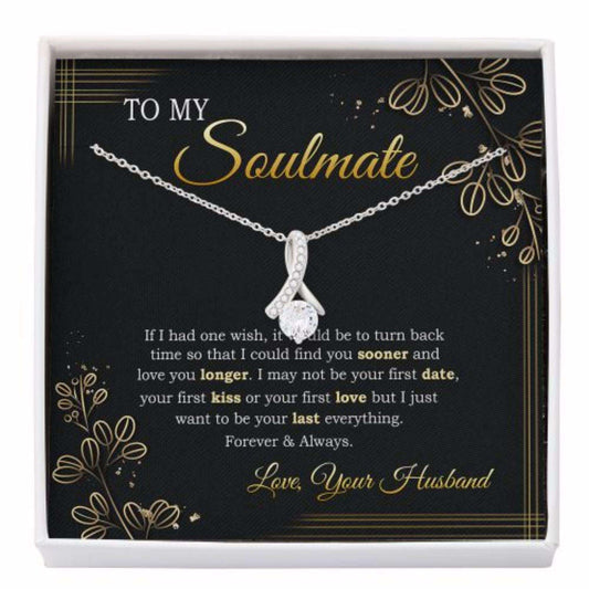 Wife Necklace, To My Soulmate Necklace, Soulmate Gift, Gift For Wife From Husband For Karwa Chauth Rakva