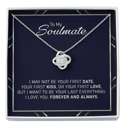 Wife Necklace, To My Soulmate “ Your Last Everything Forever And Always Love Knot Necklace For Karwa Chauth Rakva