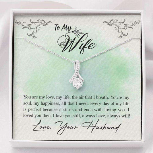 Wife Necklace, To My Wife All That I Need Alluring Beauty Necklace Gift For Karwa Chauth Rakva