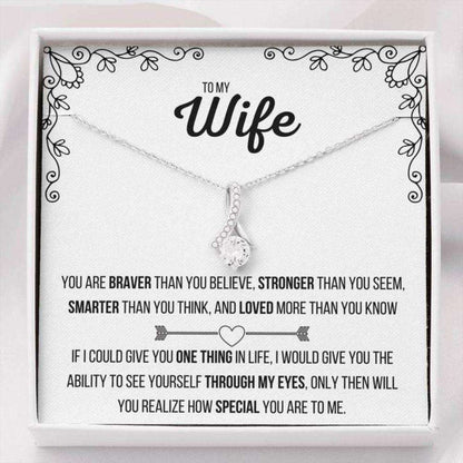 Wife Necklace, To My Wife Alluring Beauty Necklace Gift For Karwa Chauth Rakva