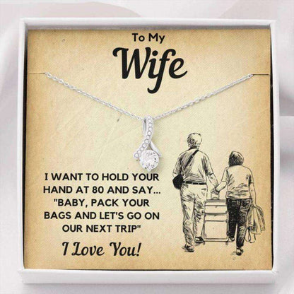 Wife Necklace, To My Wife Bags Alluring Beauty Necklace Gift For Karwa Chauth Rakva