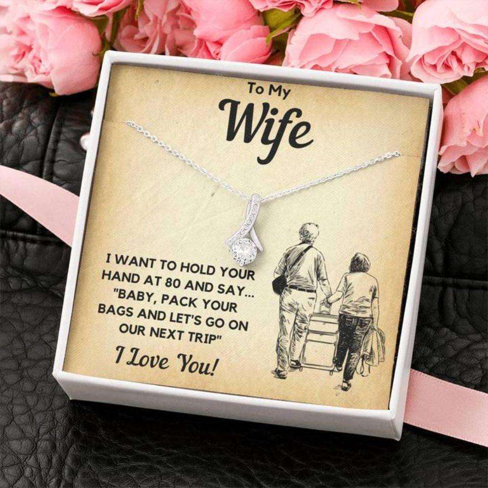 Wife Necklace, To My Wife Bags Alluring Beauty Necklace Gift For Karwa Chauth Rakva