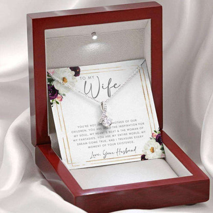 Wife Necklace, To My Wife Beauty Necklace: Anniversary Necklace Gift For Wife, Birthday Necklace, Jewelry Gift For Wife For Karwa Chauth Rakva