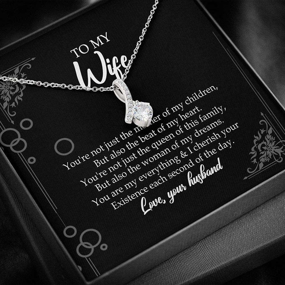 Wife Necklace “ To My Wife From Husband Necklace Gift For Wife For Karwa Chauth Rakva